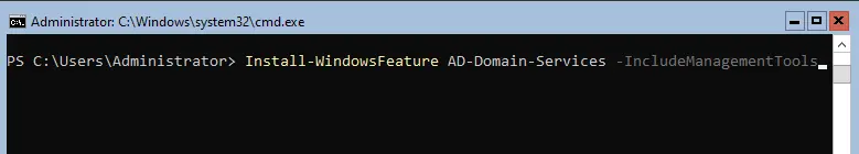 Install active directory PowerShell command