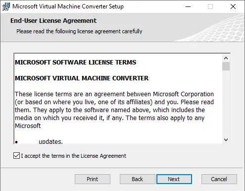 Install mvmc License agreement