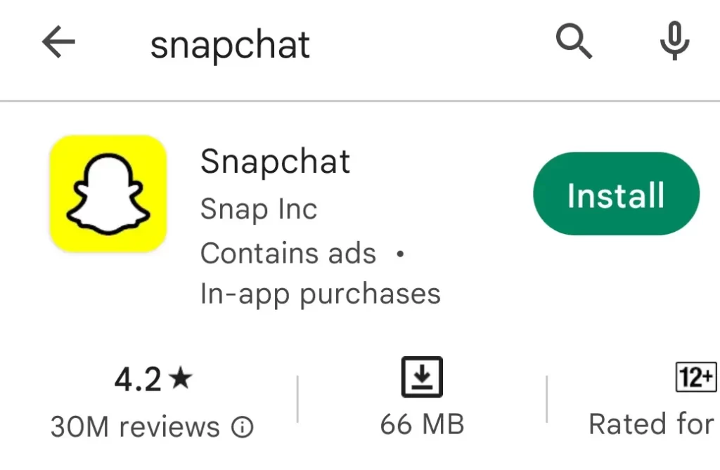 Install snapchat on Android