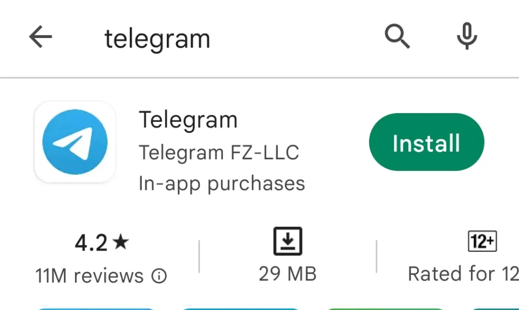 Install telegram on Android
