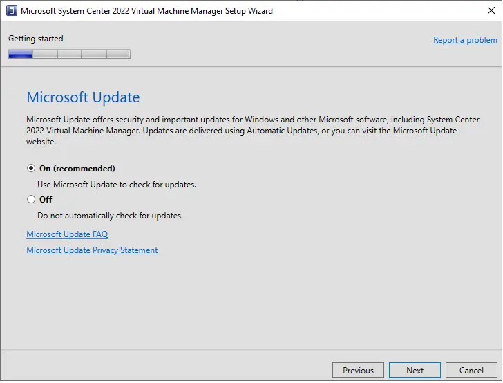 Install vmm Microsoft update