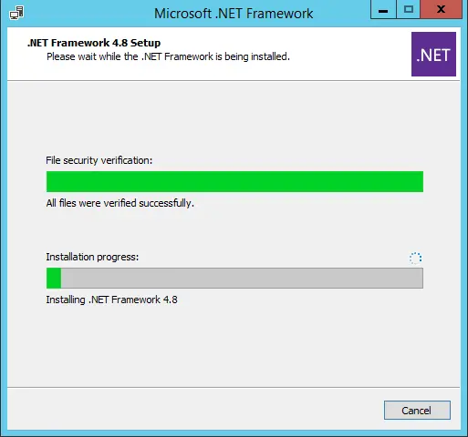 Installing .net framework 4.8