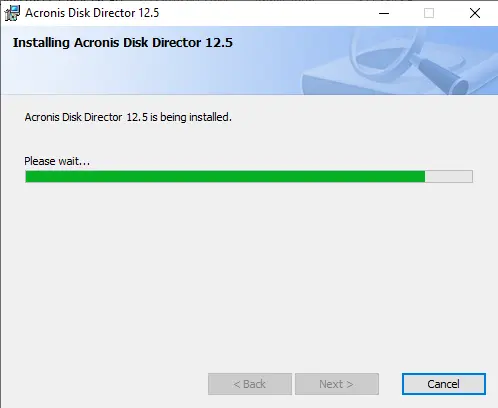 Installing Acronis disk director