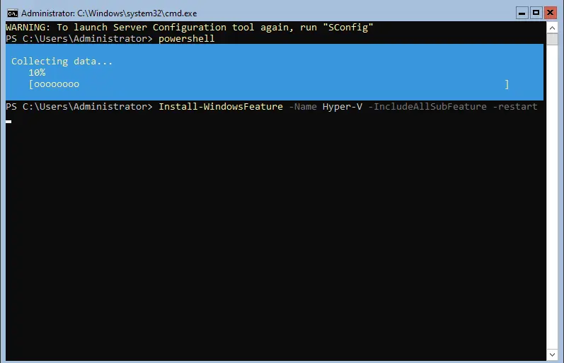 Installing Hyper-V roles