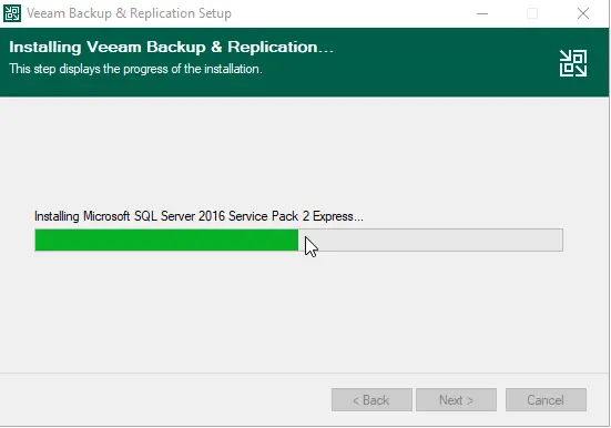 Installing Microsoft SQL Veeam