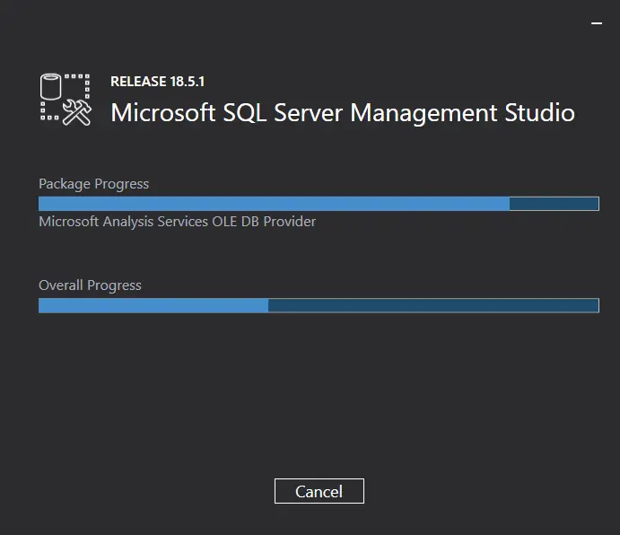 Installing SQL server management studio