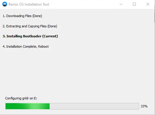 Installing bootloader Remix OS