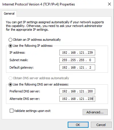 Internet protocol version 4 properties