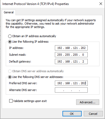 Internet protocol version 4 properties