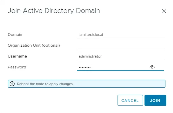 Join active directory domain