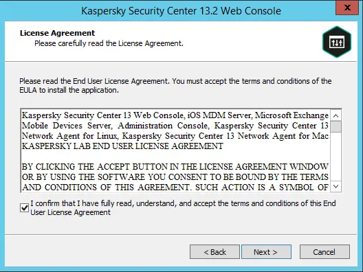 KSC web console license agreement