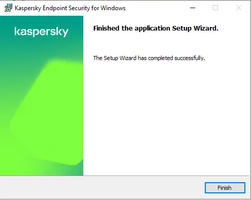 Kaspersky endpoint security completed