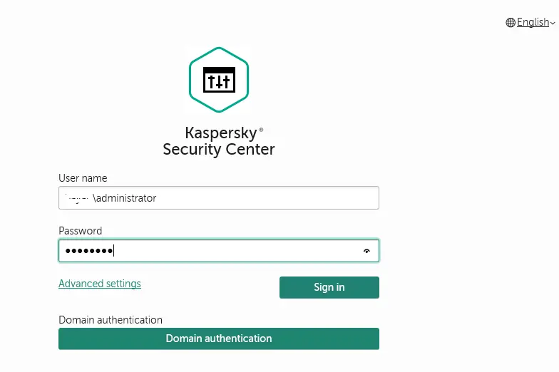 Kaspersky security center sign in