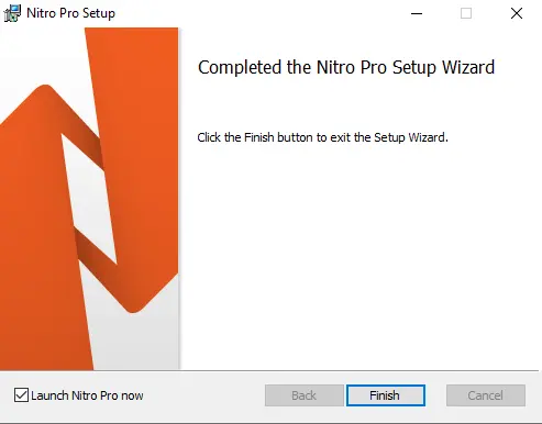 Launch Nitro Pro now