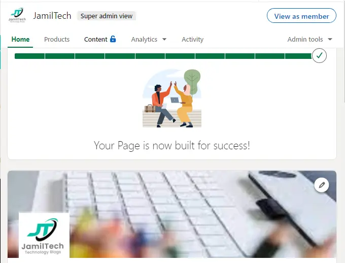 LinkedIn company page successfully created