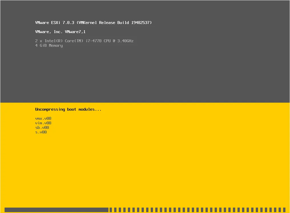 Loading the ESXi installation files