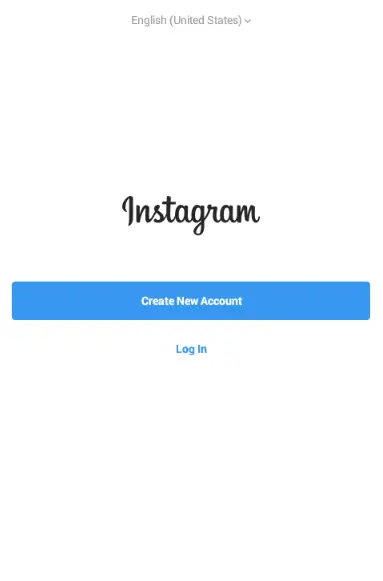 Log in Instagram