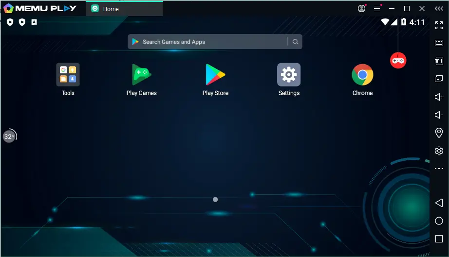 MEmuPlay home screen