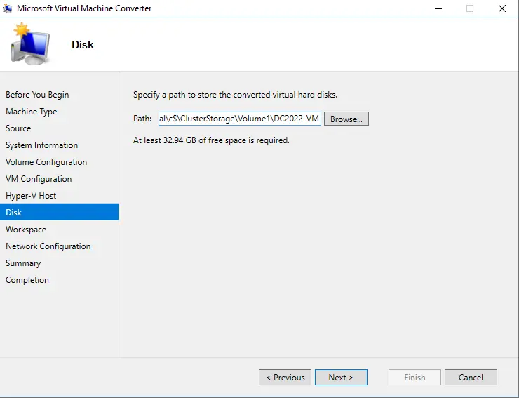 MVMC specify disk path