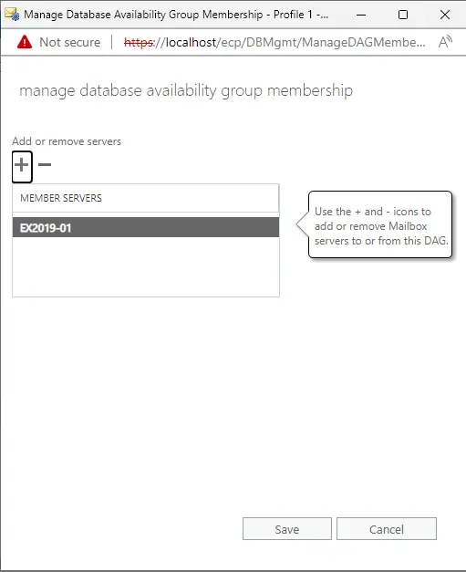 Manage database availability group membership