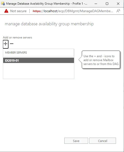 Manage database availability group membership