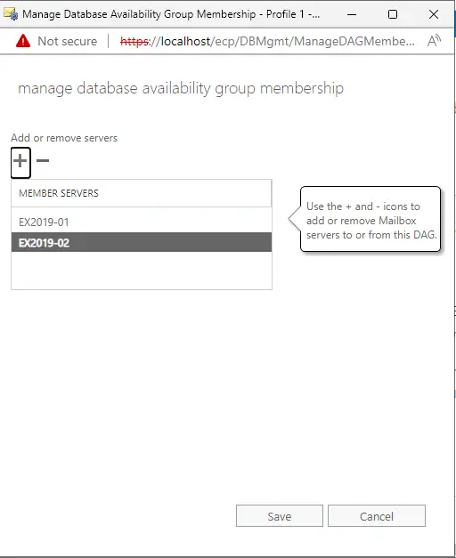 Manage database availability group membership