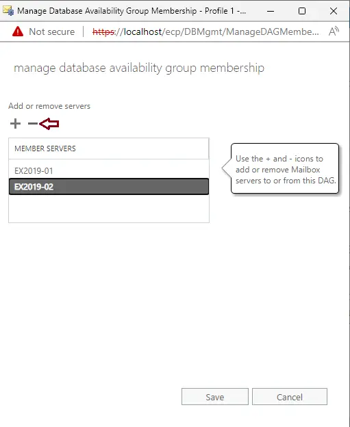 Manage database availability group membership