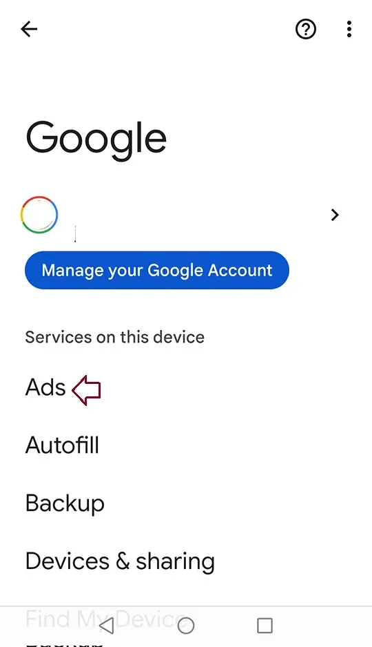 Manage your Google account