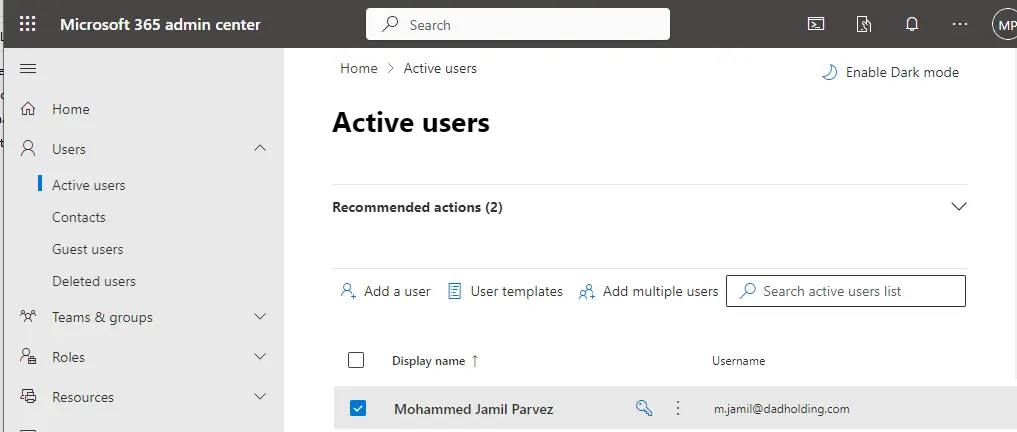 Microsoft 365 admin center