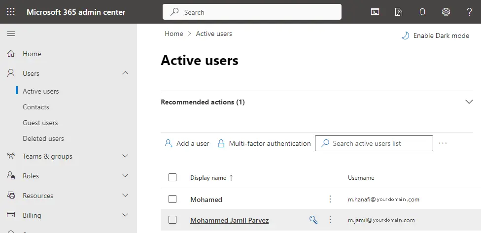 Microsoft 365 admin center