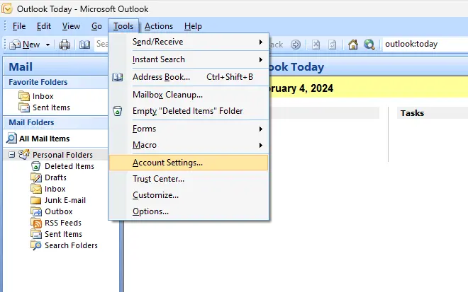 Microsoft outlook 2007 tools