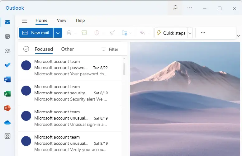 Microsoft outlook app