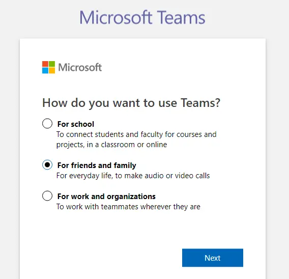Microsoft teams for friends