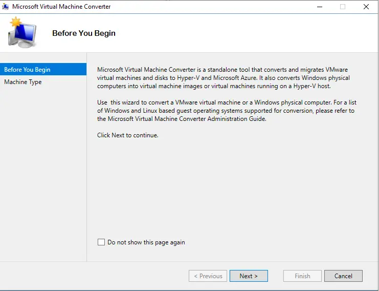 Microsoft virtual machine converter