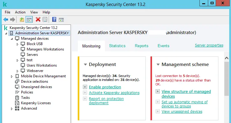 Migrate Kaspersky Security Center 3.2