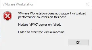 Module VPMC Power on failed