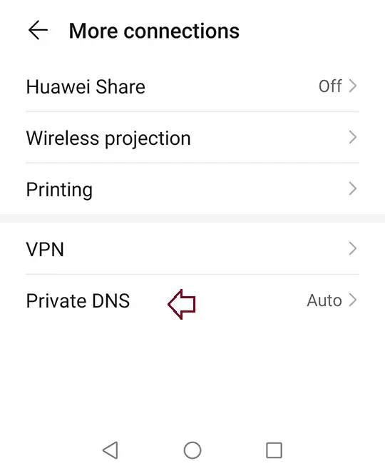 More settings private DNS