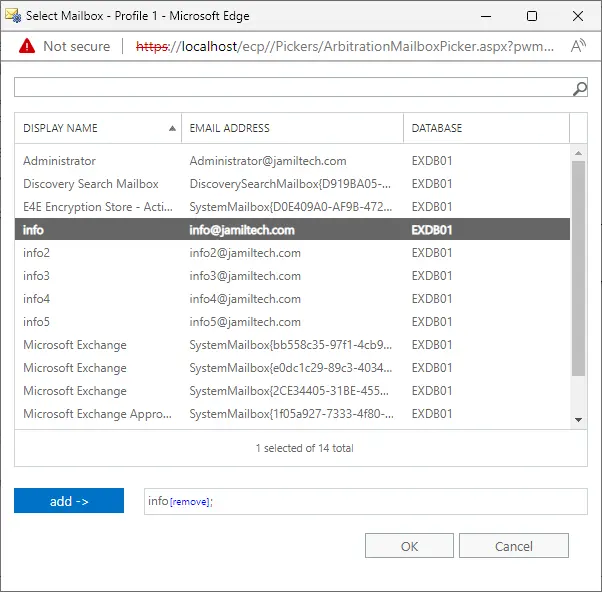 Move mailbox to different database exchange