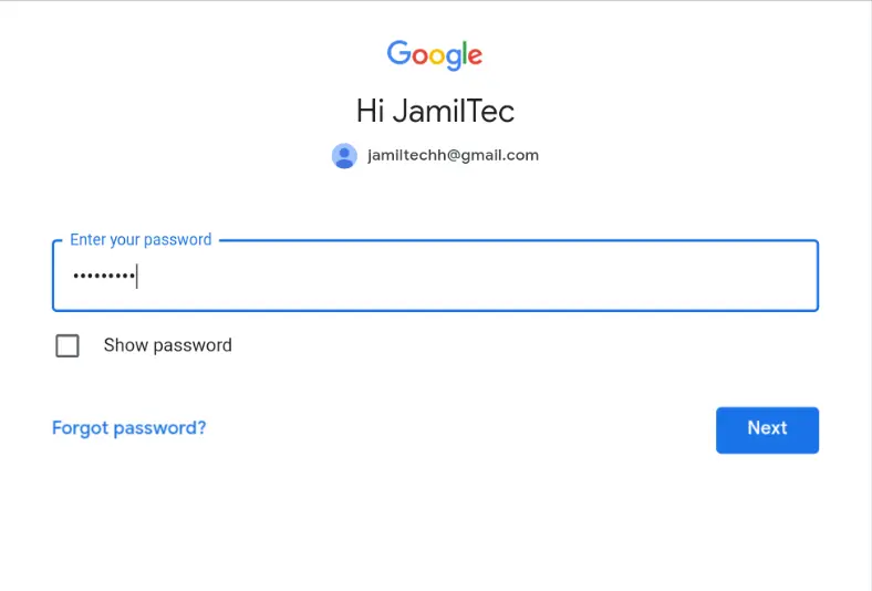 MuMu Player Gmail password
