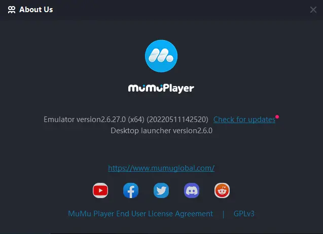 MuMu app player check for updates
