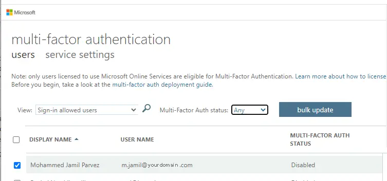 Multi factor authentication in Microsoft 365