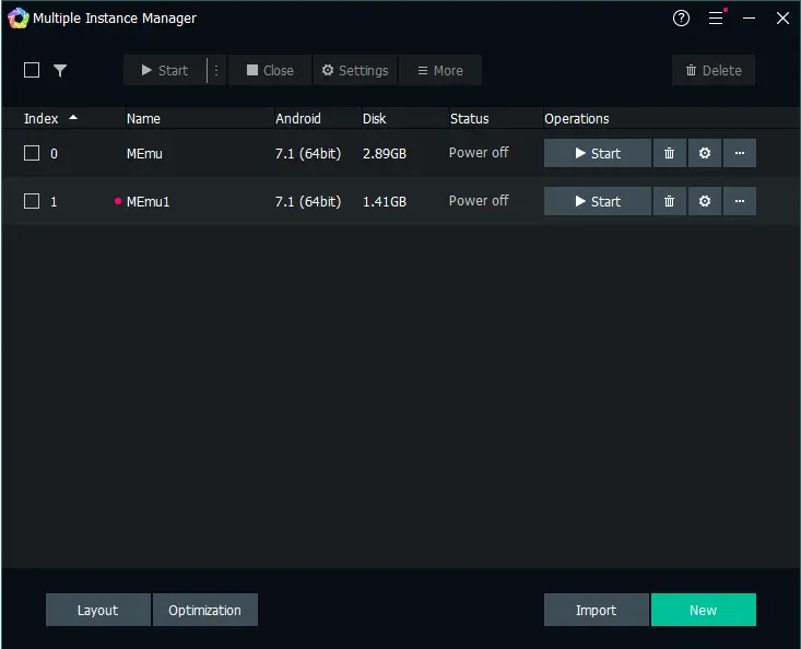 Multiple instance manager