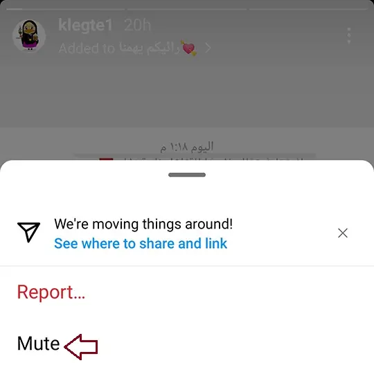 Mute someone on Instagram