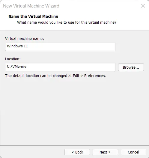 Create Virtual Machine in VMware Workstation