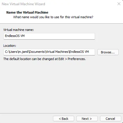 Name the virtual machine