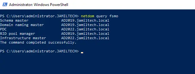 Netdom query fsmo