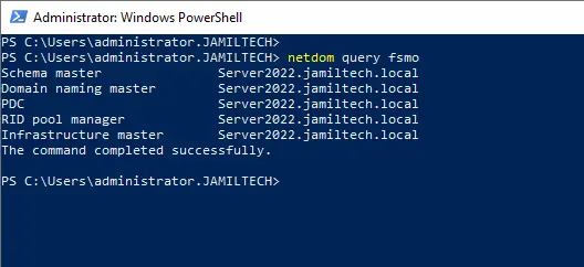 Netdom query fsmo PowerShell