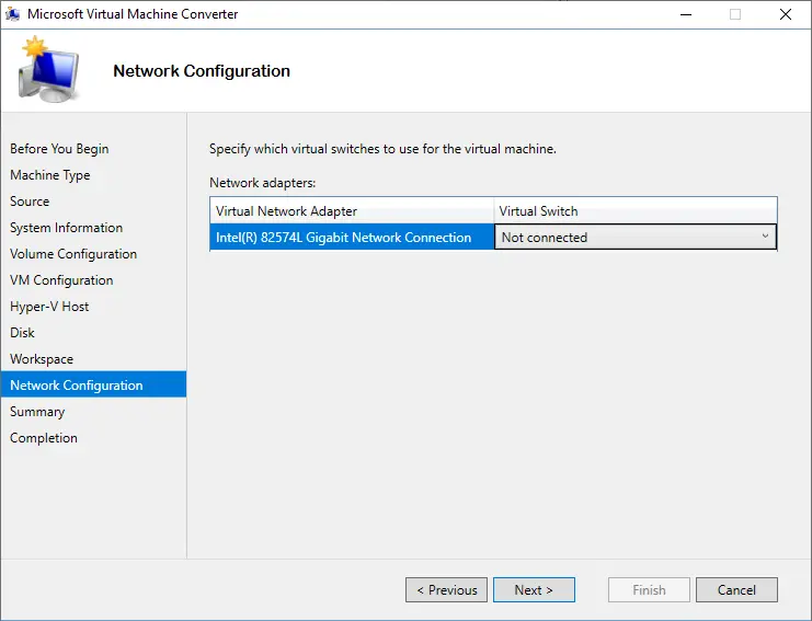 Network configuration MVMC