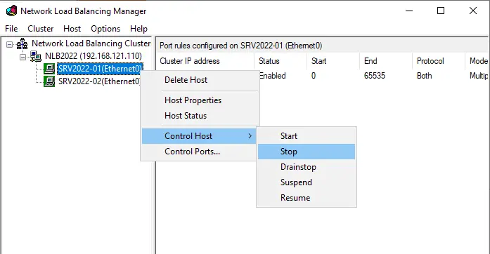 Network load balancing manager