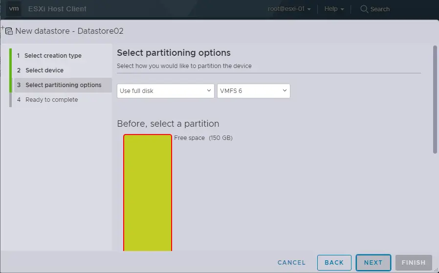 New datastore partitioning options